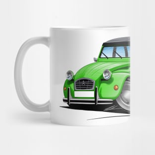 Citroen 2CV Green Classic Car Art Mug